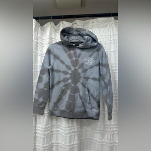 Vans Youth Medium Tie Dye Pullover Hoodie in Ashley Blue sweatshirt boys girls